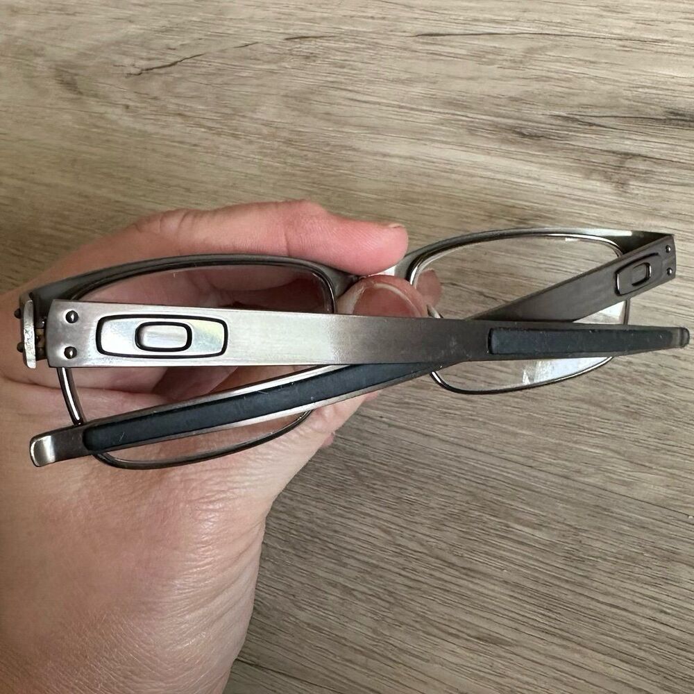 Oakley Metal Plate Brushed Chrome Glasses Frames OX5038-0655 - Picture 6 of 10